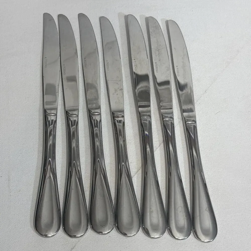 7 Oneida Flight Reliance Stainless Steel Flatware Knives‎ Soar Glossy Preowned